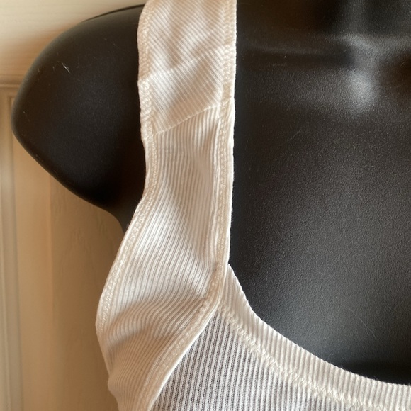 Free People Movement NWT White Crossback Strap Ribbed Top Size Small - Picture 4 of 11
